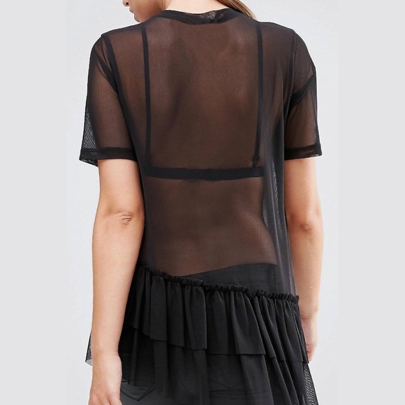 ASOS Layered Ruffled Hem Shirt - Picture 4 of 6